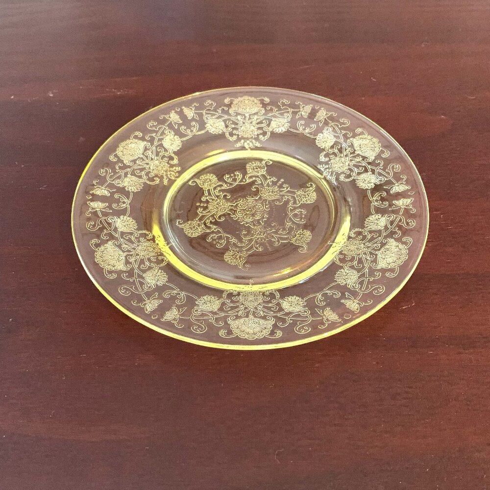 Hazel Atlas Florentine #2 'Poppy' Yellow - Bread & Butter Plate, 6"-11 Available